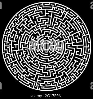 Solvable maze labyrinth vector ilustration – Stock vector illustration, Clip-art graphics Stock Vector