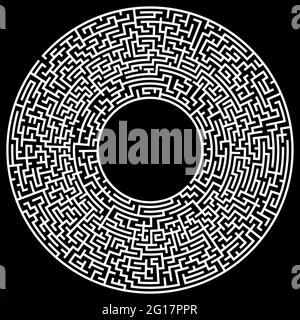 Solvable maze labyrinth vector ilustration – Stock vector illustration, Clip-art graphics Stock Vector