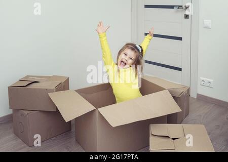 Just moved into a new home. moving concept Stock Photo