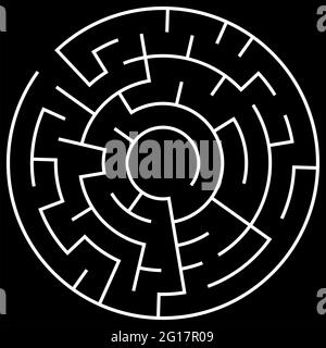 Solvable maze labyrinth vector ilustration – Stock vector illustration, Clip-art graphics Stock Vector