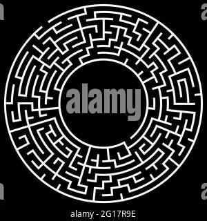 Solvable maze labyrinth vector ilustration – Stock vector illustration, Clip-art graphics Stock Vector