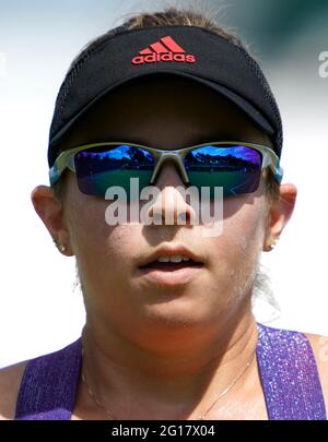 USA's Katie Volynets in action against Spain's Georgina Garcia Perez during day one of the Viking Open at Nottingham Tennis Centre. Picture date: Saturday June 5, 2021. Stock Photo