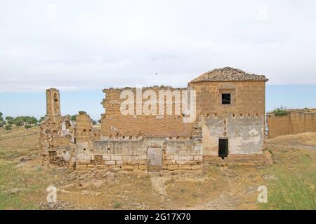 Hermitage of Via Sacra in ruins, Osuna, Seville, Andalusia, Spain Stock Photo