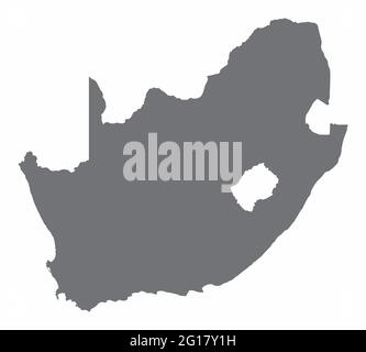 South Africa map silhouette icon. Editable vector Stock Vector Image ...