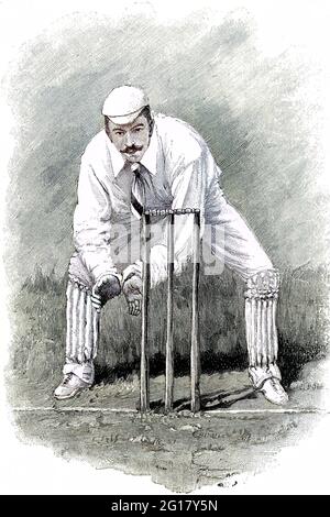 Handdrawn Cricketer Sketch 3d Rendered Illustration Stock Illustration  398921530 | Shutterstock