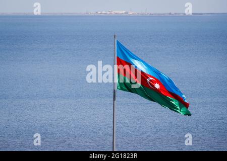 flag, drapeau, illustration during the Formula 1 Azerbaijan Grand Prix 2021 from June 04 to 06, 2021 on the Baku City Circuit, in Baku, Azerbaijan - Photo Antonin Vincent / DPPI Stock Photo