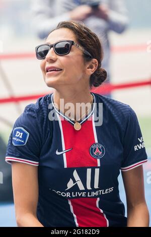 Nadia Nadim - The PSG women's team will celebrate their first title of French D1 championship at the Parc Des Princes Stadium on June 05, 2021 in Paris, France. Photo by Nasser Berzane/ABACAPRESS.COM Stock Photo