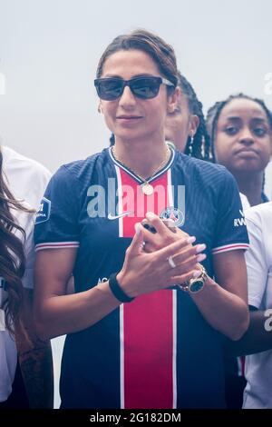 Nadia Nadim - The PSG women's team will celebrate their first title of French D1 championship at the Parc Des Princes Stadium on June 05, 2021 in Paris, France. Photo by Nasser Berzane/ABACAPRESS.COM Stock Photo