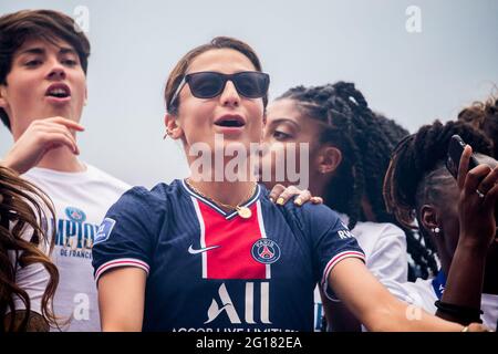 Nadia Nadim - The PSG women's team will celebrate their first title of French D1 championship at the Parc Des Princes Stadium on June 05, 2021 in Paris, France. Photo by Nasser Berzane/ABACAPRESS.COM Stock Photo