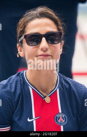 Nadia Nadim - The PSG women's team will celebrate their first title of French D1 championship at the Parc Des Princes Stadium on June 05, 2021 in Paris, France. Photo by Nasser Berzane/ABACAPRESS.COM Stock Photo