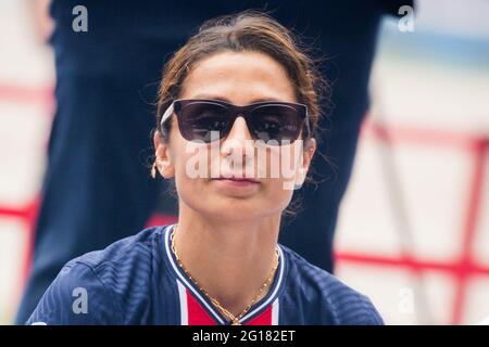 Nadia Nadim - The PSG women's team will celebrate their first title of French D1 championship at the Parc Des Princes Stadium on June 05, 2021 in Paris, France. Photo by Nasser Berzane/ABACAPRESS.COM Stock Photo