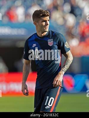 Denver, Colorado, USA. 3rd June, 2021. USA F CHRISTIAN PULISIC looks on during the match Wed. Night at Empower Field at Mile High. Credit: Hector Acevedo/ZUMA Wire/Alamy Live News Stock Photo