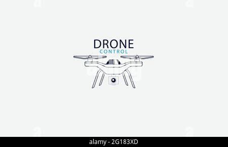 Drone camera vector logo design Stock Vector