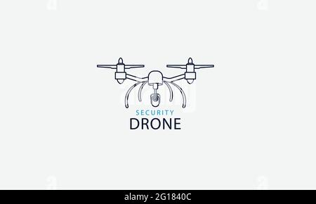 Drone camera vector logo design Stock Vector