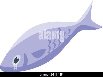 Vitamin d fish icon. Isometric of Vitamin d fish vector icon for web design isolated on white background Stock Vector
