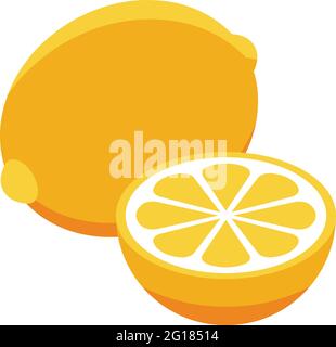 Cough lemon icon. Isometric of Cough lemon vector icon for web design isolated on white background Stock Vector