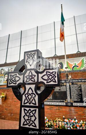Clonard martyrs memorial garden of Falls Road, Belfast, Northern Ireland, United Kingdom, 2018 Stock Photo