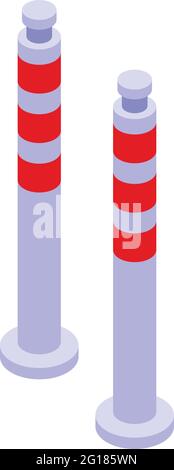 Paid parking pillar icon. Isometric of Paid parking pillar vector icon for web design isolated on white background Stock Vector