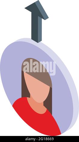 Delete user avatar icon. Isometric of Delete user avatar vector icon for web design isolated on white background Stock Vector