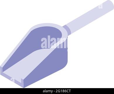 Popcorn maker spoon icon. Isometric of Popcorn maker spoon vector icon for web design isolated on white background Stock Vector