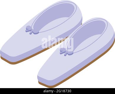 Ballet shoes icon. Isometric of Ballet shoes vector icon for web design isolated on white background Stock Vector