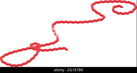 Red lasso icon. Isometric of Red lasso vector icon for web design isolated on white background Stock Vector