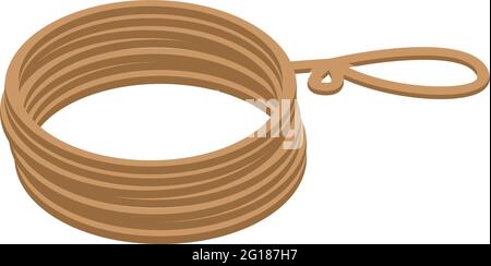 Cowboy lasso icon. Isometric of Cowboy lasso vector icon for web design isolated on white background Stock Vector