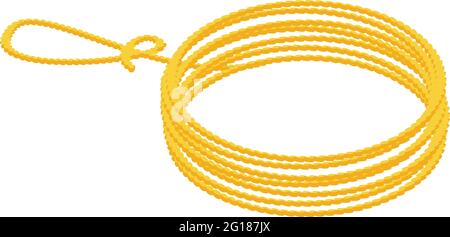 Cord lasso icon. Isometric of Cord lasso vector icon for web design isolated on white background Stock Vector