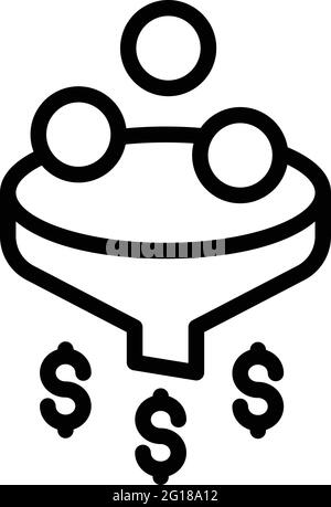 Funnel chart black glyph icon Stock Vector Image & Art - Alamy