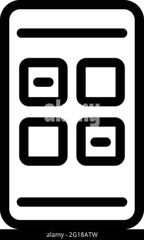 Phone blacklist icon. Outline Phone blacklist vector icon for web design isolated on white background Stock Vector