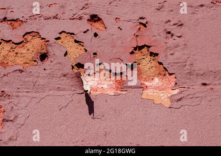Abstract retro cement wall, paint peeling, old, vintage wall background Stock Photo