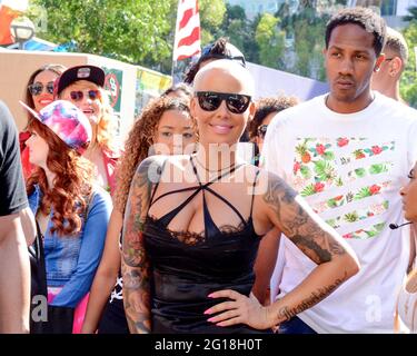 Amber Rose aka Amber Levonchuck attends the Amber Rose SlutWalk LA at