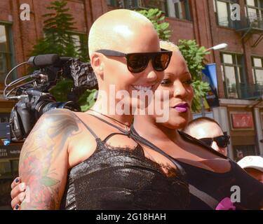 Singer Frenchie Davis and Amber Rose aka Amber Levonchuck attends at