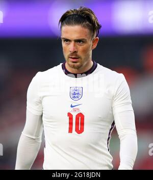 Middlesborough, United Kingdom. 02 June 2021. England's Jack Grealish. credit Anthony Devlin/Alamy Live News Stock Photo