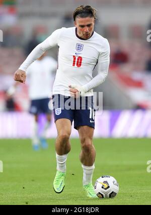 Middlesborough, United Kingdom. 02 June 2021. England's Jack Grealish. credit Anthony Devlin/Alamy Live News Stock Photo