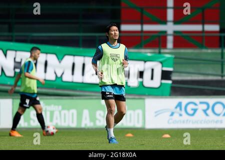 Sestao, Spain. 5th June, 2021. Daiki Niwa (Sestao) Football/Soccer : Spanish 'Campeonato Nacional de Liga de Tercera Division' Promotion Play Offs final match between Sestao River Club 2-0 Urduliz FT at the Estadio Municipal Las Llanas in Sestao, Spain . Credit: Mutsu Kawamori/AFLO/Alamy Live News Stock Photo