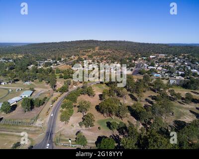 Aerial of Eidsvold North Burnett Queensland Australia Stock Photo