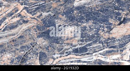 Aqua blue tone limestone with high resolution, breccia marbel for interior exterior decoration design background, natural quartzite tiles for ceramic. Stock Photo