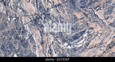 Aqua blue tone limestone with high resolution, breccia marbel for interior exterior decoration design background, natural quartzite tiles for ceramic. Stock Photo