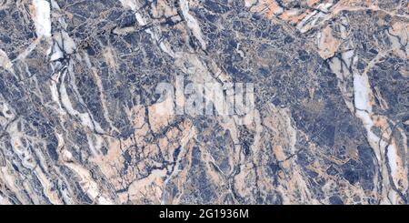 Aqua blue tone limestone with high resolution, breccia marbel for interior exterior decoration design background, natural quartzite tiles for ceramic. Stock Photo