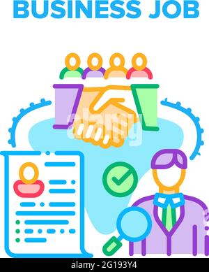 Business Job Relationship Vector Concept Color Stock Vector