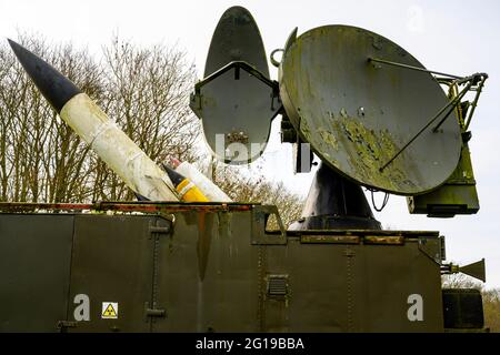 Bloodhound ground to air missile system Stock Photo