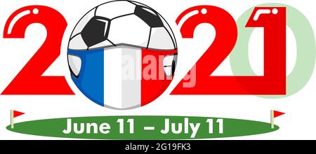 Football World Cup 2021 in France. Vector symbol on transparent background Stock Vector