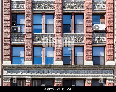 Details, 244-246 West 23rd Street, Chelsea, NYC Stock Photo