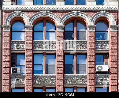 Details, 244-246 West 23rd Street, Chelsea, NYC Stock Photo