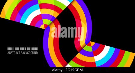 Abstract colorful background template with blended strips Stock Vector