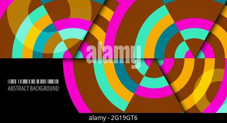 Abstract colorful background template with blended strips Stock Vector