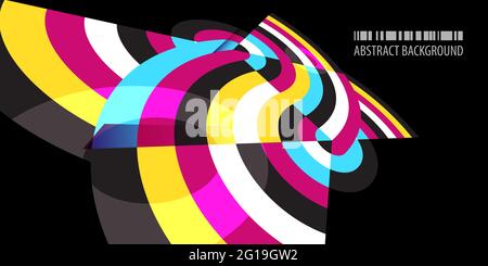 Abstract colorful background template with blended strips Stock Vector
