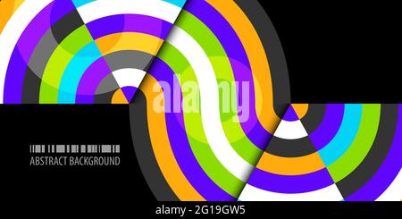 Abstract colorful background template with blended strips Stock Vector