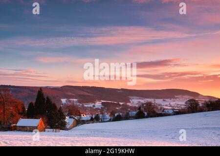 WINTER OVER OSMOTHERLEY Stock Photo